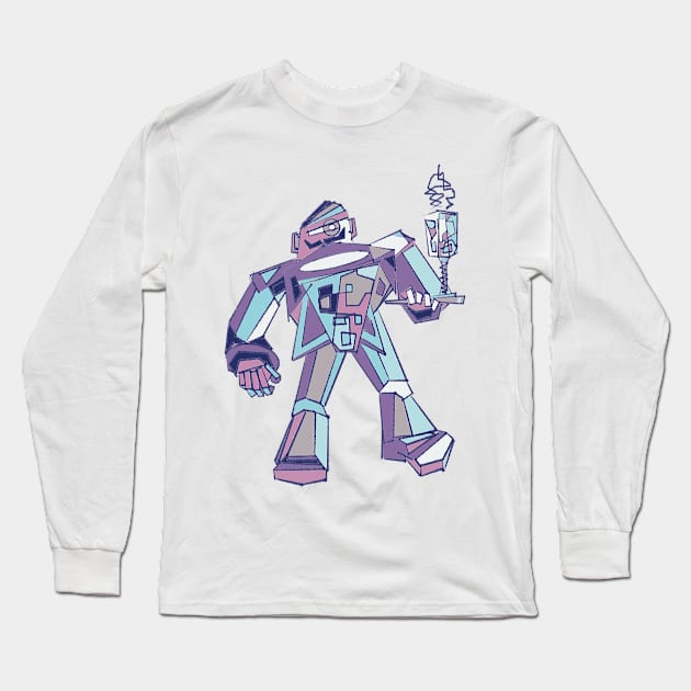 Robo Waiter Long Sleeve T-Shirt by Nigh-designs